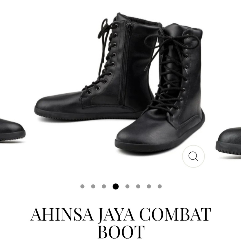 Ahinsa Jaya Combat Boot, Black, EU 39 - Picture 2 of 16